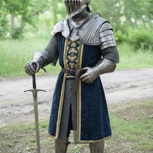 Handmade Medieval Knight full Armor Suit – Dark Soul Inspired LARP & Cosplay Armor image 6