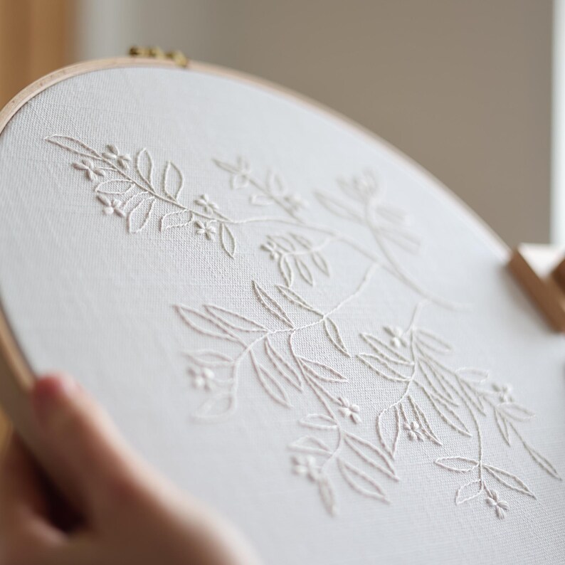 Botanical Embroidery Pattern (PDF & Video Tutorial) | Floral Hand ...