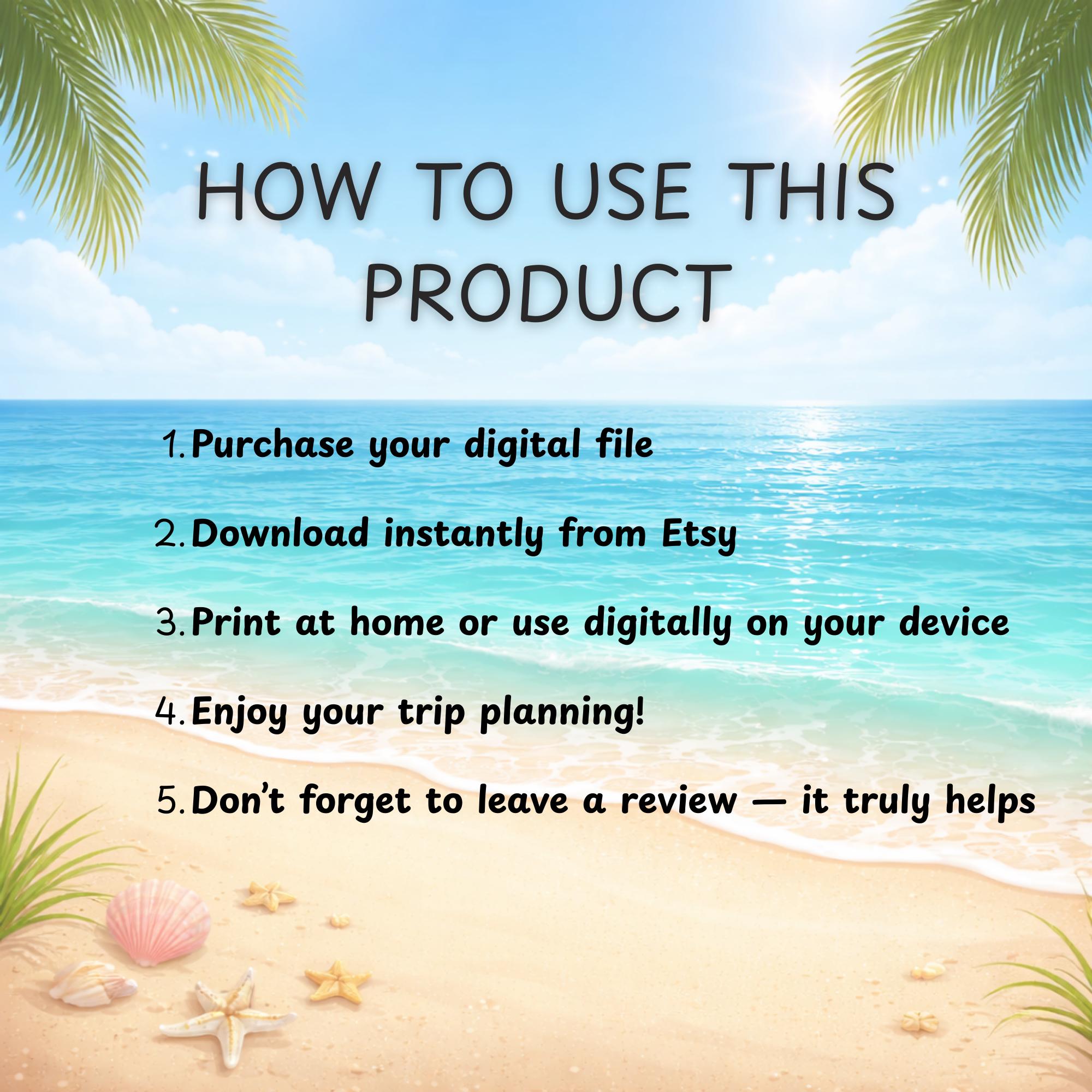 Beach Vacation Packing List Printable | Beach Trip Checklist | Summer ...
