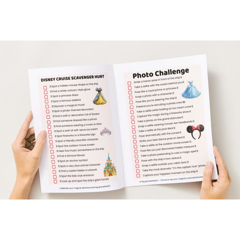 Disney Cruise Scavenger Hunt Printable & Photo Challenge Game I Cruise ...