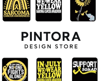 Paquete de imágenes PNG para concienciación sobre el sarcoma, imágenes PNG para concienciación sobre el cáncer de hueso, diseño de camiseta para el equipo de apoyo (6 imágenes PNG)