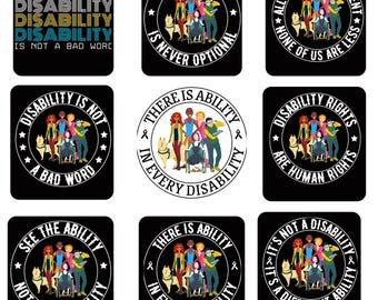 Paquete PNG de Concientización sobre la Discapacidad / Diseños Inclusivos (Descarga Digital de 4500x5400px)