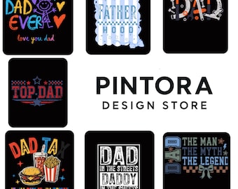 Paquete de PNG divertidos para papá, diseño de camiseta para el Día del Padre, el mejor papá del mundo, papá genial, PNG con frases para papá, archivos de sublimación para regalo de papá (7 PNG)