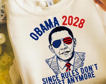 Pacchetto PNG Obama 2028, design per magliette politiche, PNG elezioni 2028, design per magliette patriottiche, 3 design PNG