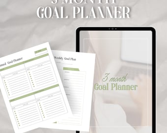90-Day Goal Planner | Productivity & Habit Tracker (Digital PDF)