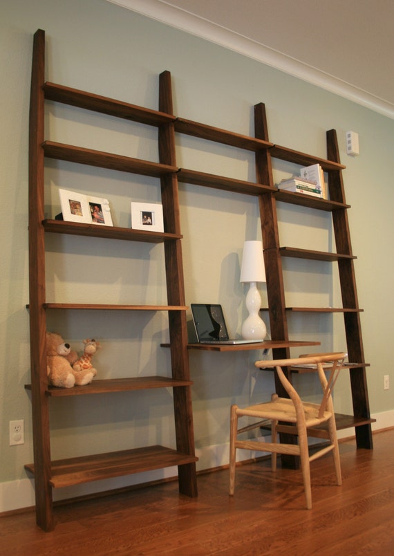 Items similar to Leaning Book Shelf and Desk Tall on Etsy