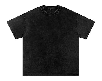 Camiseta extragrande de algodón lavada con nieve