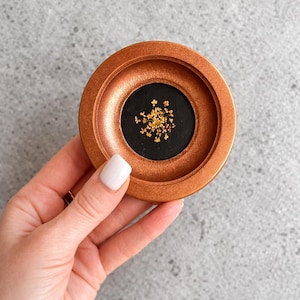 Handmade Pressed Yellow Flowers Miniature Canvas Print 2*2 inch, Round Wooden Frame