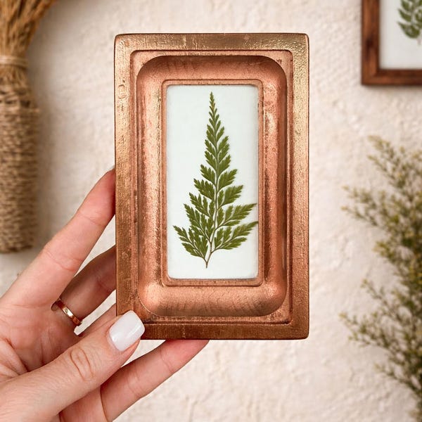 Pressed Fern Wall Art in a Wooden Frame | Herbarium | Framed Botanical Art |