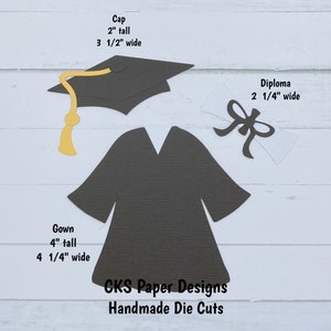 CLEARANCE Handmade Paper Die Cut GRAD YEAR Title Graduation Scrapbook Page  Embellishments for Scrapbook 