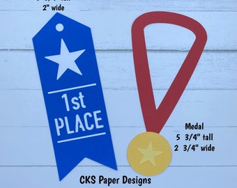 Handmade Paper Die Cut AWARDS Set Scrapbook Page Embellishments Cks Paper Designs
