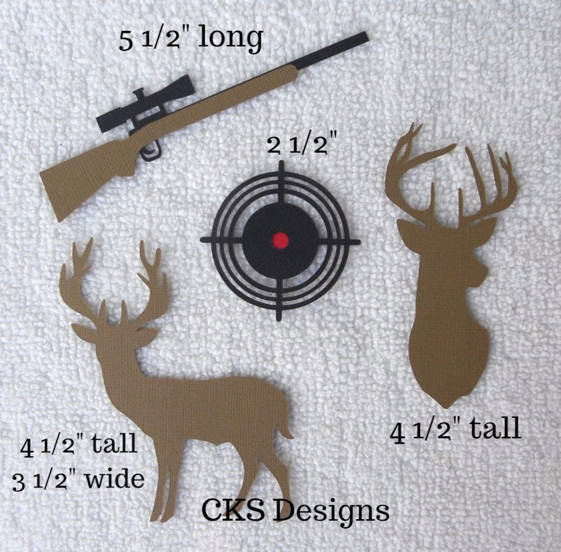 Die Cut Deer Hunting Scrapbook Page Embellishments for Card Etsy