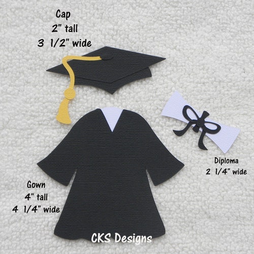 Handmade Die Cut GRADUATION CAP \u0026 GOWN 