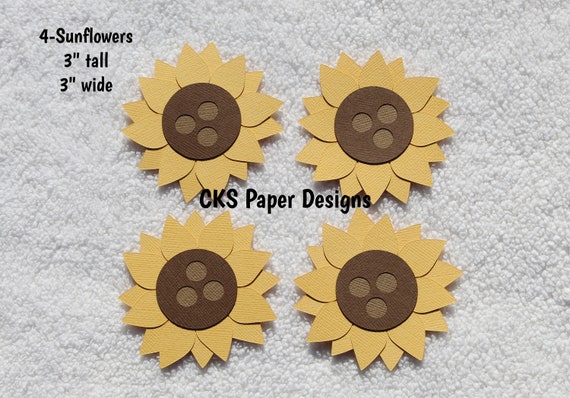 Made from Card Sunflower Paper Piecing Paper Die Cuts Scrapbooking Card Making Made from Card Sunflower Paper Piecing Paper Die Cuts Scrapbooking Card Making