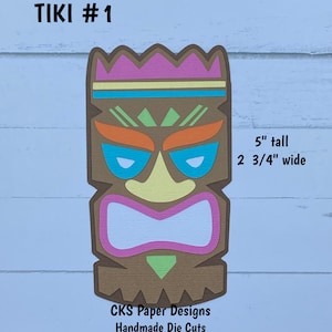 Handmade Paper Die Cut LUAU TIKI Scrapbook Page Embellishment Cks Paper Designs