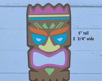 Handmade Paper Die Cut LUAU TIKI Scrapbook Page Embellishment Cks Paper Designs