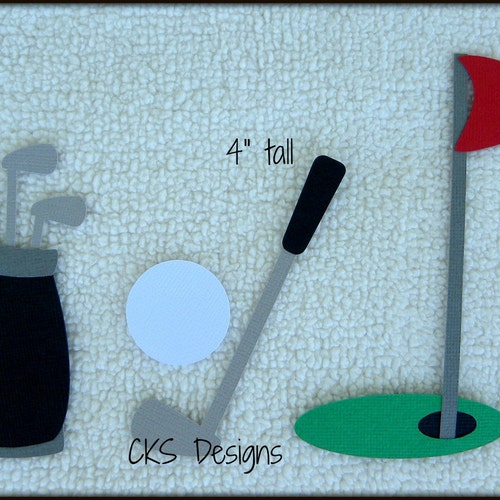 Handmade Die Cut GOLF Set Paper Piecing Embellishment for Card Etsy