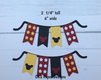 Handmade Paper Die Cut DISNEY PAGE BANNER Scrapbook Page Embellishments Cks Paper Designs