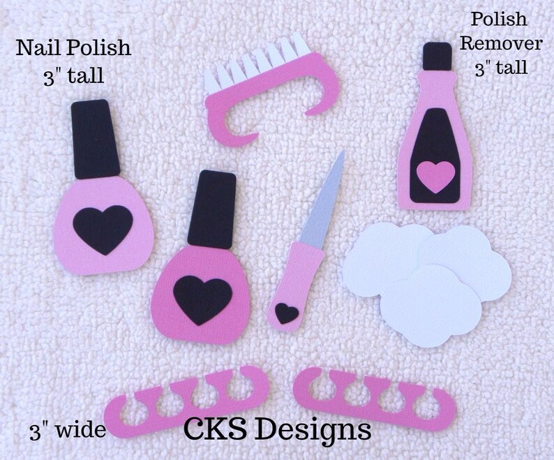 Handmade Die Cut MANI & PEDI SET Nail Polish Paper Piecing Etsy