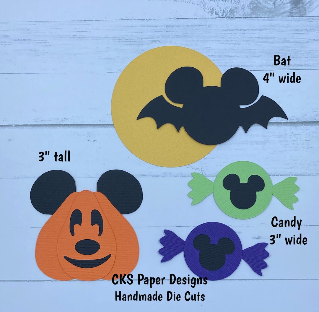 Handmade Paper Die Cut HALLOWEEN DISNEY CANDY Paper Piecing Etsy