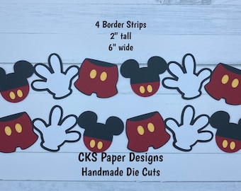 Handmade Paper Die Cut DISNEY COMBO BORDER Scrapbook Page Borders Embellishments Paper Piecing