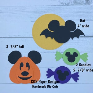 Handmade Paper Die Cut HALLOWEEN DISNEY CANDY Paper Piecing Scrapbook Embellishments Cks Paper Designs