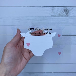 Handmade Paper Die Cut BABY GIRL DIAPERS Set of 4 Scrapbook Page Embellishments Cks Paper Designs