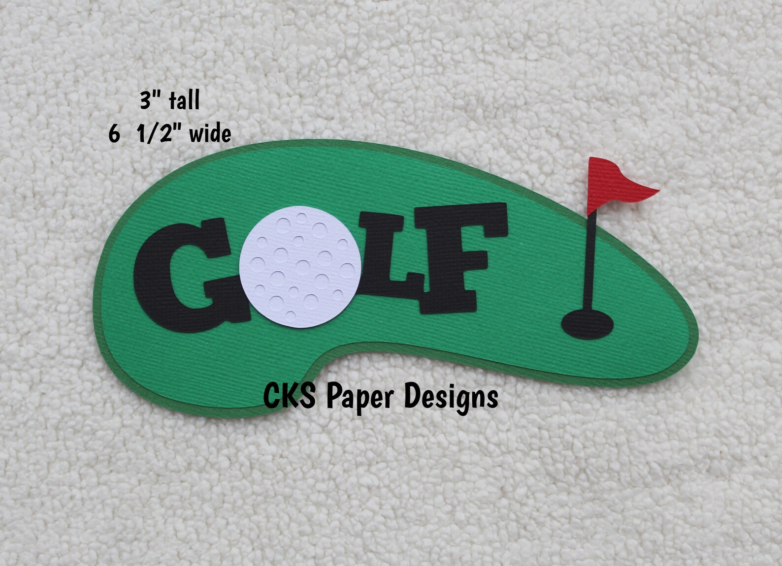 Die Cut GOLF TITLE Handmade Scrapbook Page Embellishments for Etsy