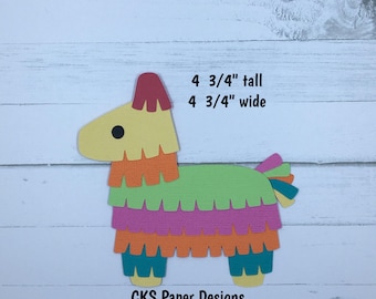 Handmade Paper Die Cut FIESTA PINATA Scrapbook Page Embellishment Cks Paper Designs