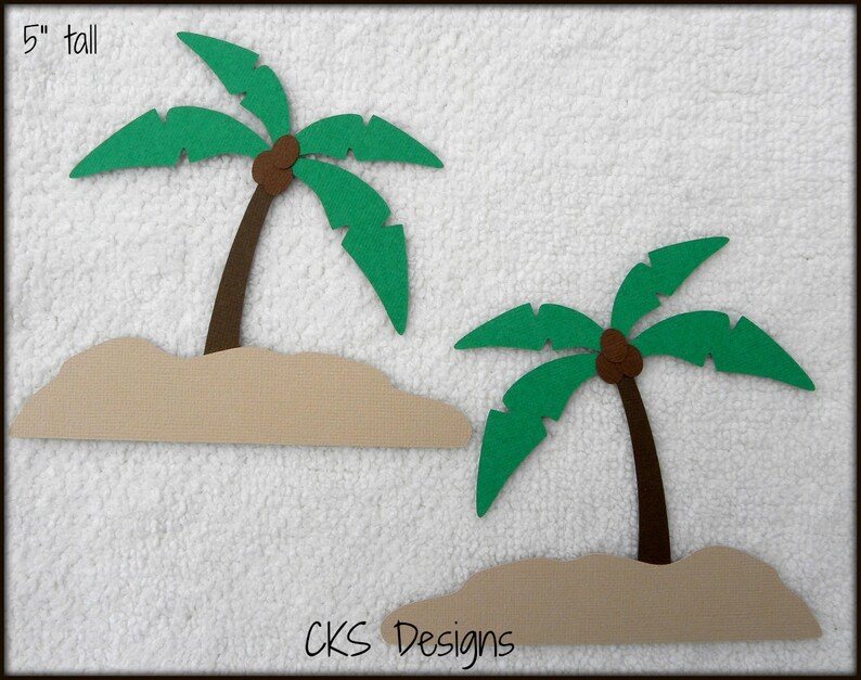 Handmade Die Cut PALM TREES Set of 2 Scrapbook Page Etsy