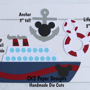 Handmade Paper Die Cut Disney Cruise Ship Scrapbook Page Embellishments Cks Paper Designs