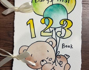Watercolor Baby 123 Book