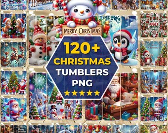 Christmas Tumbler Png Bundle, Christmas 20oz Tumbler, Christmas Sublimation Design, Merry Christmas Png, Christmas Character Sublimation