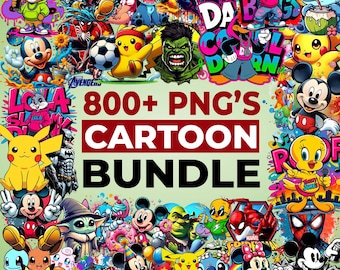 800+ Cartoon Bundle Png, Cartoon Characters, Cartoons Bundle, Retro Png Files, Superhero Cartoon Png, T Shirts Design, Sublimation Designs