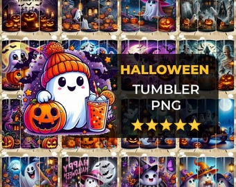 Halloween Tumbler Wrap Png Bundle, Halloween Tumbler, Tumbler Wraps Png, Horror Movies Characters Svg, Halloween Sublimation Svg