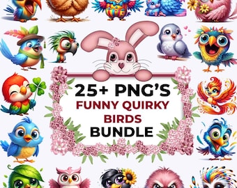 25+ Funny Cartoon Birds  Png Bundle, Whimsical & Quirky Birds, Crazy bird clip art, Cute Bird Png, Cartoon Bird Faces, Funny Bird Clipart