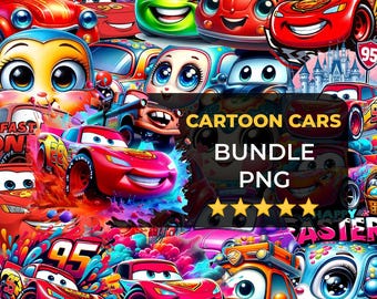 Cartoon Cars Tumbler Wrap Png Bundle, Kids Movie Characters Tumbler Wraps, Cars Tumbler Wraps, 20oz Skinny Tumbler Sublimation Designs