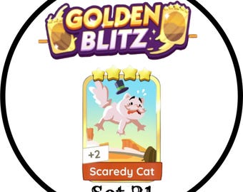 Scaredy Cat - Golden Blitz - Monopoly_GO Stickers - Set 21