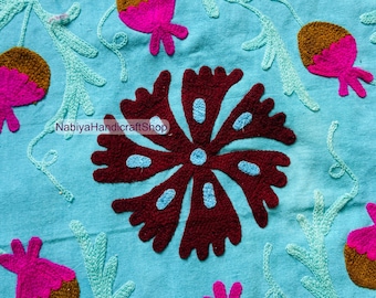 Suzani made tapestry | Handmade Embroidery bedspread | Suzani bedcovers | Niddle work suzani throws | Bridesmaid suzani | Gift for Christmas