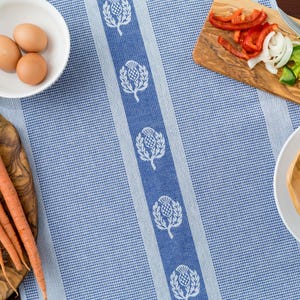 Scottish Thistle Jacquard Tea Towel - Luxury Woven Cotton Kitchen Towels - Hostess Gift - Waffle Weave - Scotland Scotch Thistle Design