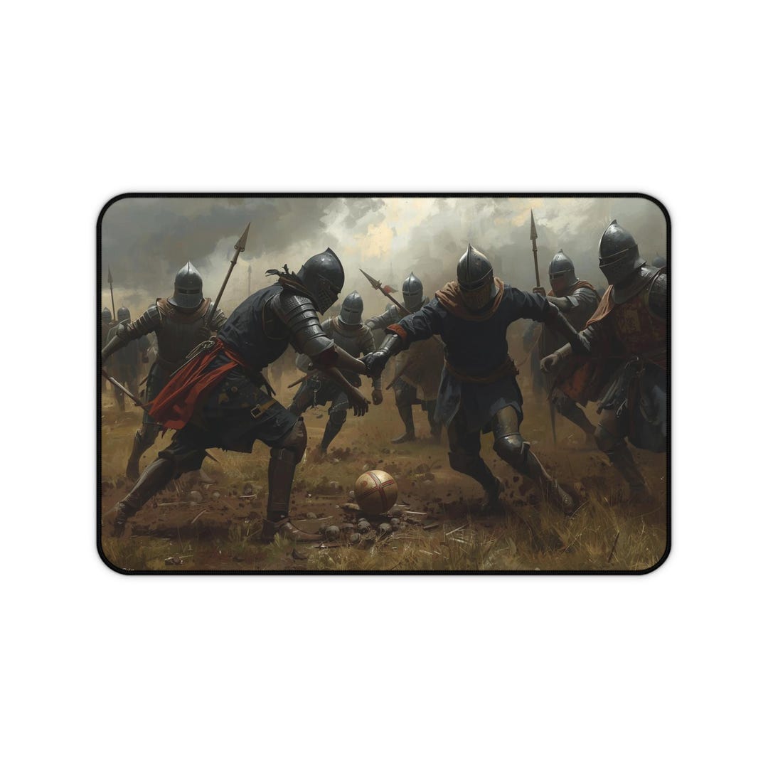 Epic Medieval Battle Desk Mat, Football/soccer, Gaming Desk Pad, Office ...