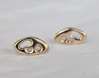 Mercury Studs #3 / Minimal Studs / Bold Earrings / Sterling Silver Earrings / Golden Studs /