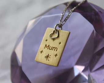 Mum Love Pendant / Lucky Charm / Mother's Day / Gift for Mom / Necklace