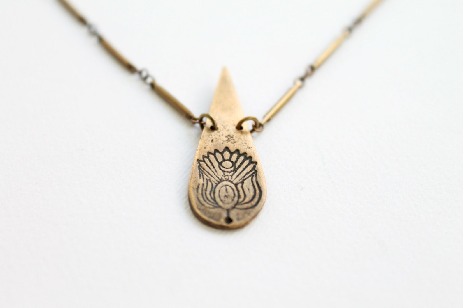 Kaira Brass Unisex Pendant Etsy