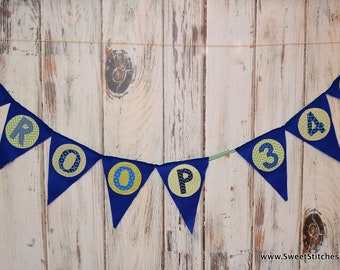 Banner Personalized Party Bunting Banner Girl Scout Troop Cookie Fabric Party Banner Happy Birthday Banner Personalize Saying