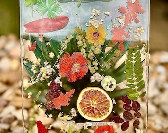 14" Luxury Floral Resin Clipboard | Epoxy Clipboard for Nurses & Teachers | Botanical Art Office Decor