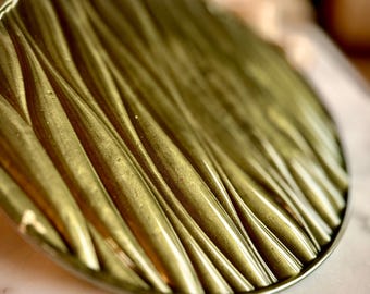 Olive Green Wavy Resin Catchall Tray | Men's Valet Dish | Earthy Tone Desk Organizer