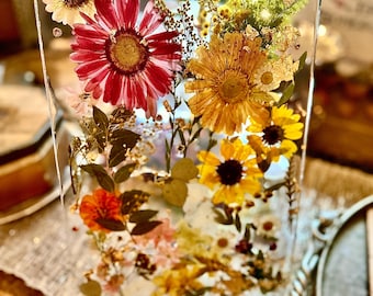 14" Luxury Floral Resin Clipboard | Epoxy Clipboard for Nurses & Teachers | Botanical Art Office Decor