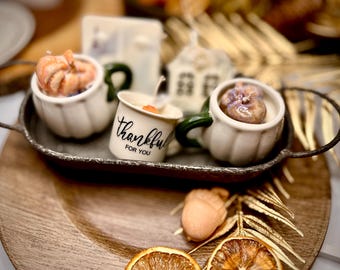 Thankful for You Candle Gift Set | Show Your Appreciation Hostess Gift Set with Tray