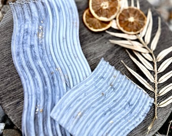 Wavy Textured Resin Tray Set | Modern Bar Cart Decor & Coasters